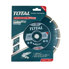 TOTAL TOOLS - Disco Diamantado Segmentado Corte Seco 7 180mm