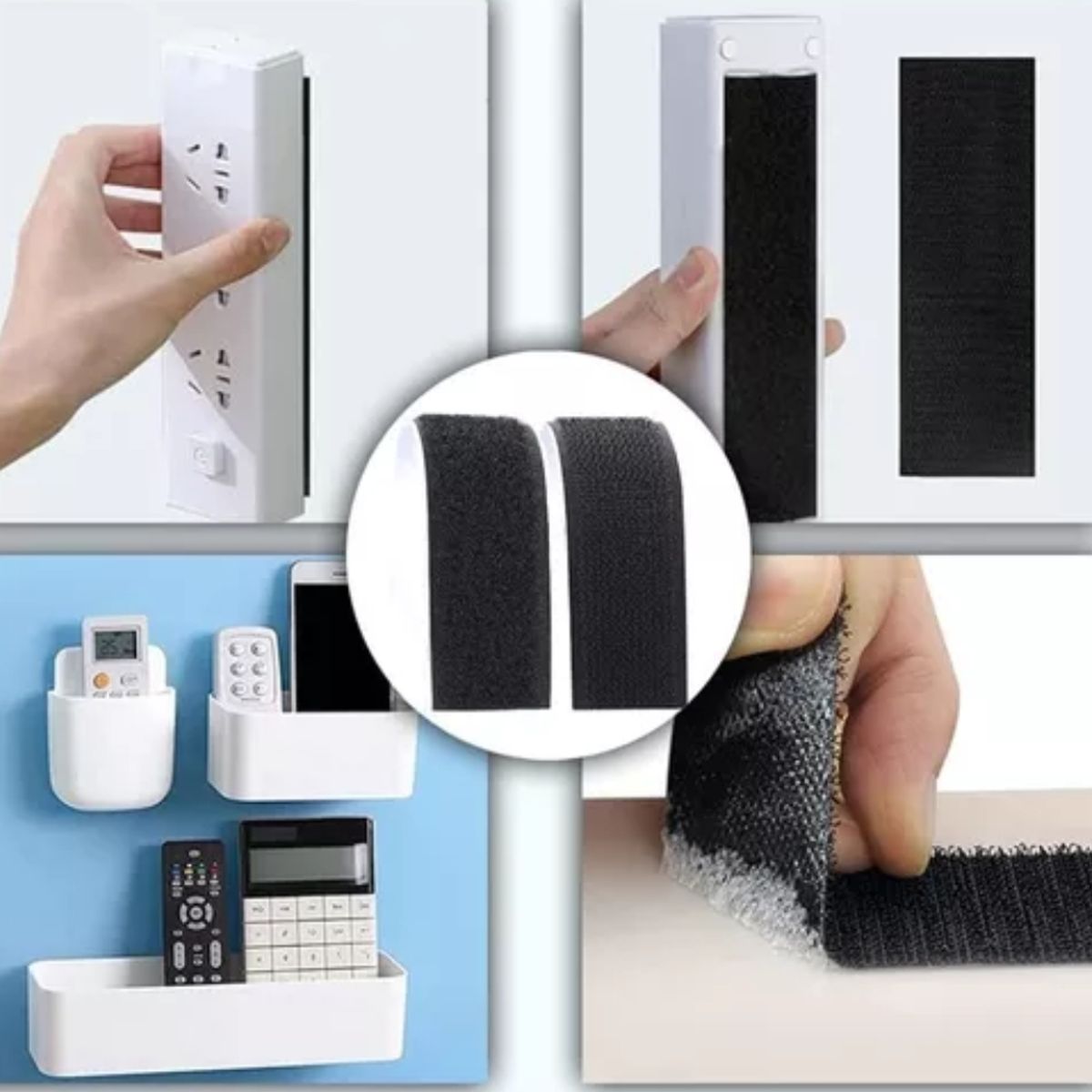 GENERICO - Rollo Velcro Autoadhesivo 5 Metros Adhesivo