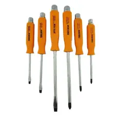 GENERICO - Set Kit Juego De Destornilladores De Golpe 6 Piezas Toolmak