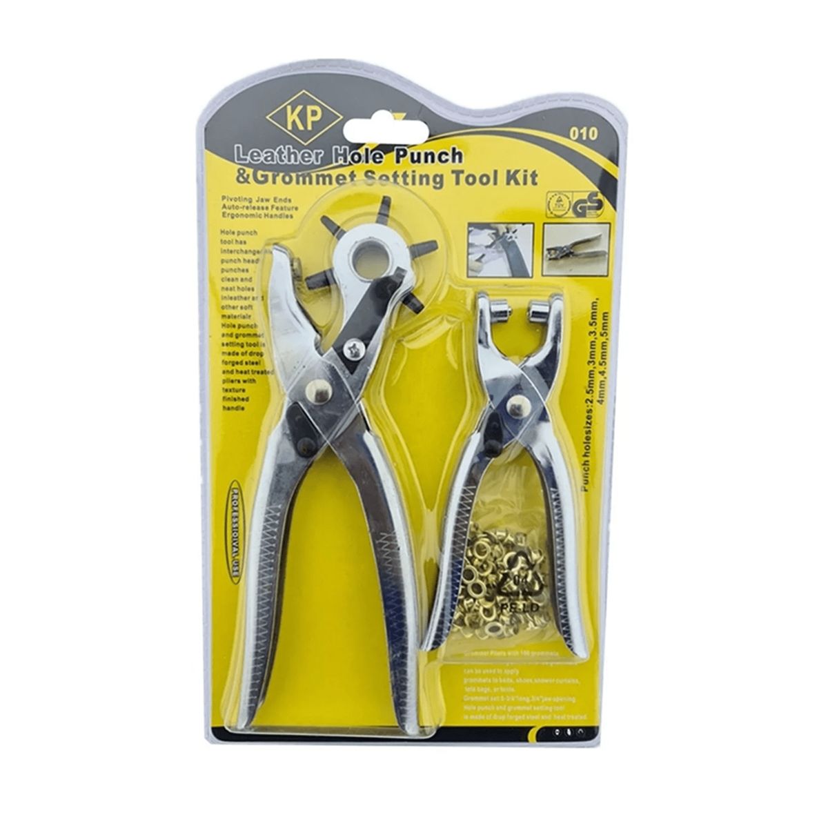 KP - Set Alicates Sacabocado 2 Piezas Ojetillos Kp