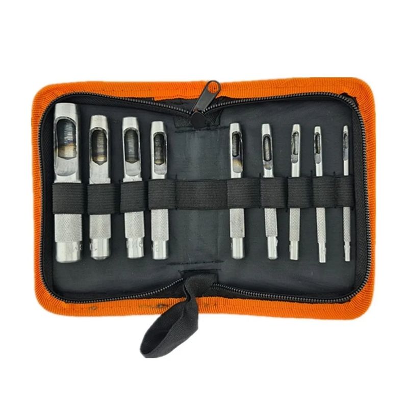 GENERICO - Kit Set Juego Sacabocado De Impacto 9 Pcs Toolmak Tmk19711