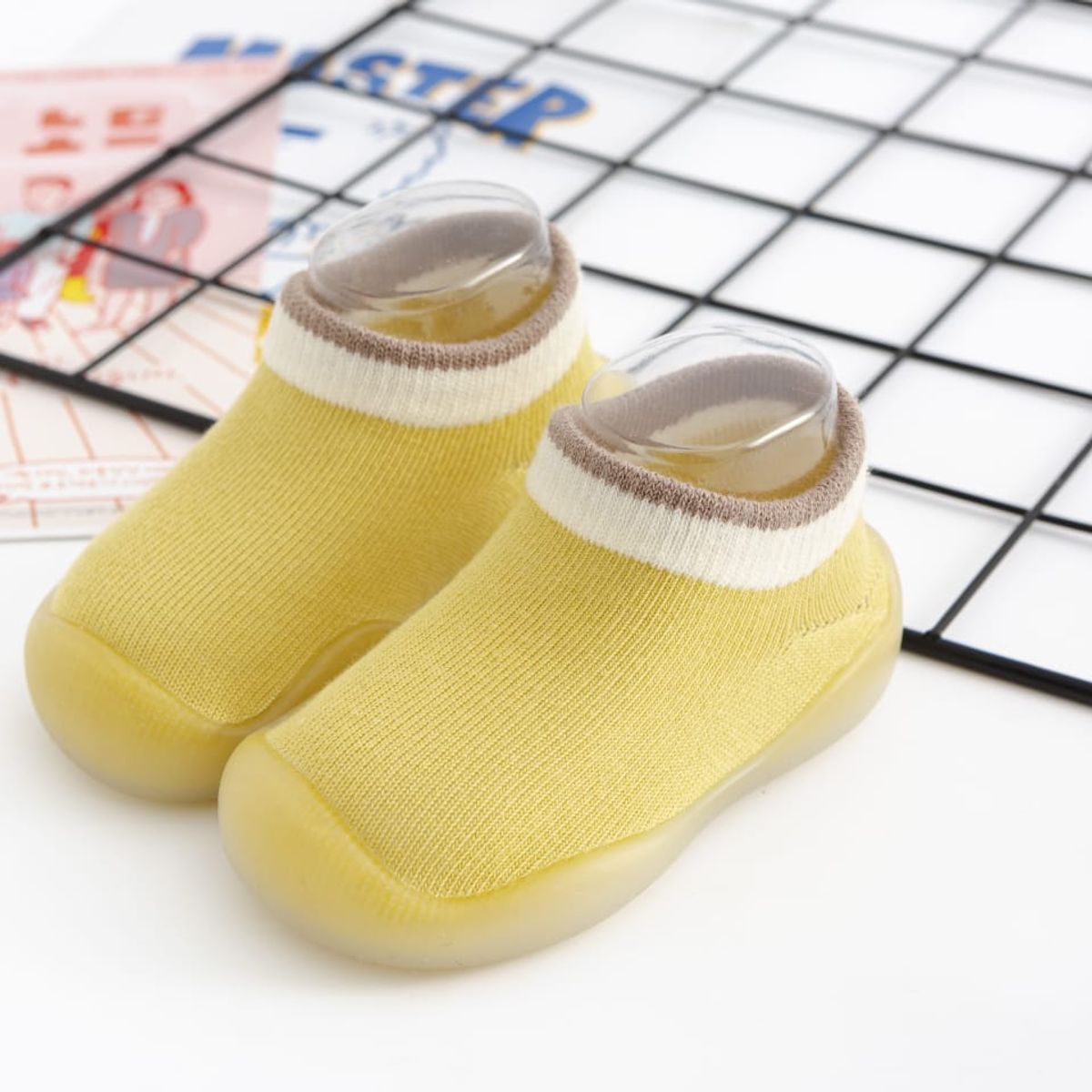 GENERICO - Zapatilla niño niña estilo calcetin - Suela de goma resistente
