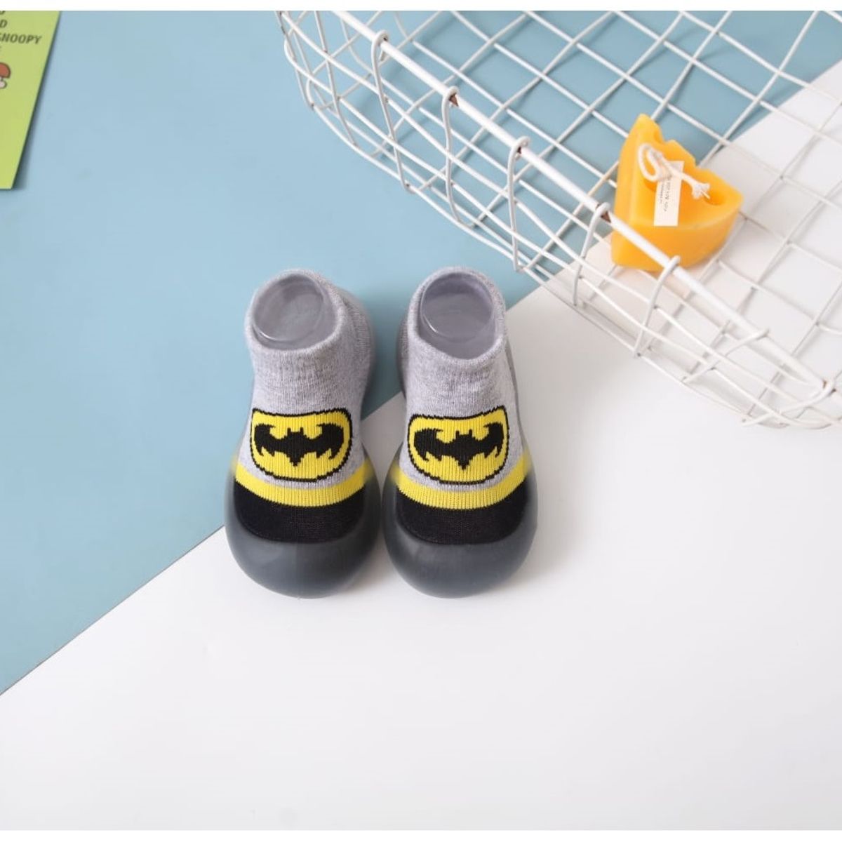 GENERICO - Zapatilla infantil estilo calcetin - Suela antideslizante Superheroes