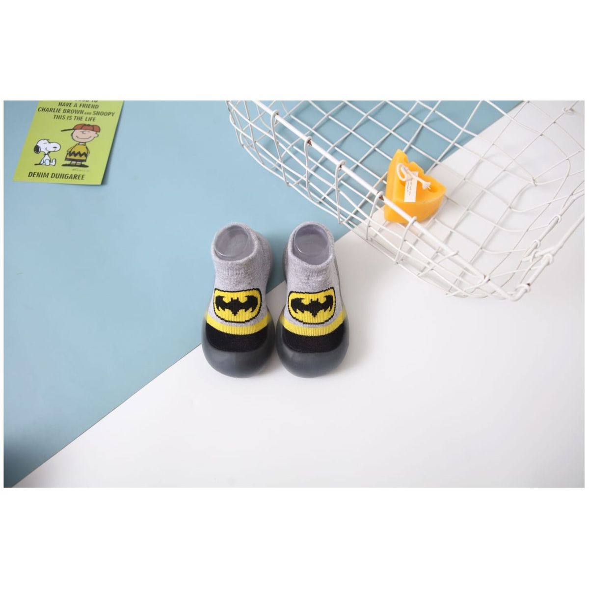 GENERICO - Zapatilla infantil estilo calcetin - Suela antideslizante Superheroes