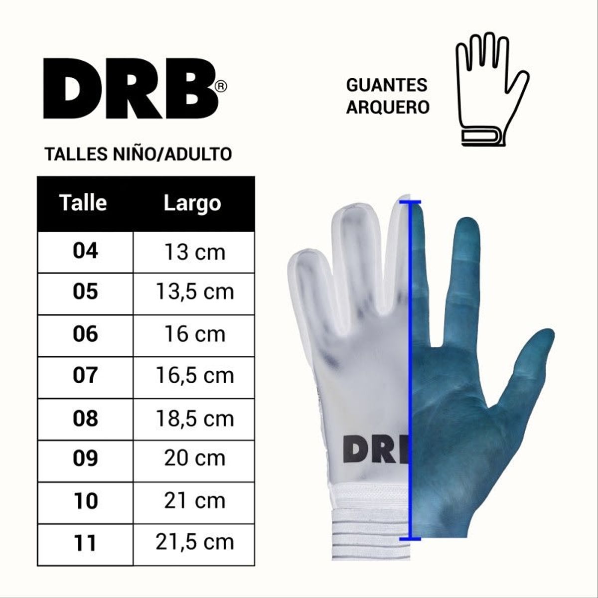 DRB - Guantes de Arquero Jet DRB Talla n8