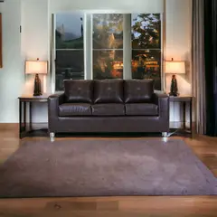 MUEBLES AMERICA - Sofá George 3 Cuerpos Cuero Sintético Café Moro
