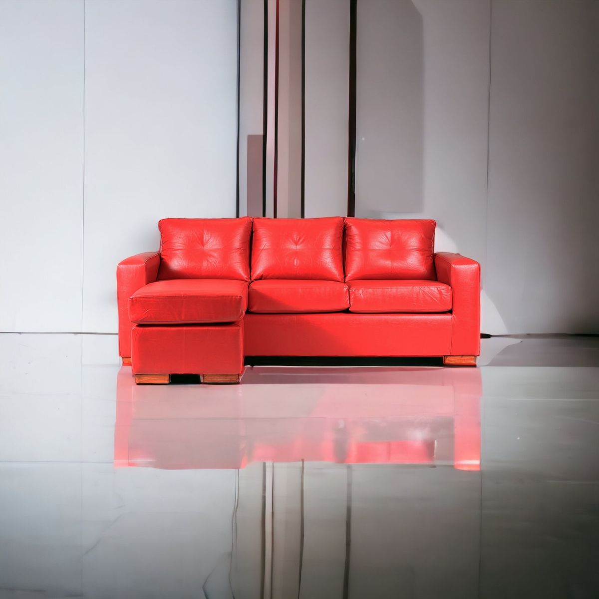 MUEBLES AMERICA - Seccional Multiposiciones Magic Pu Rojo