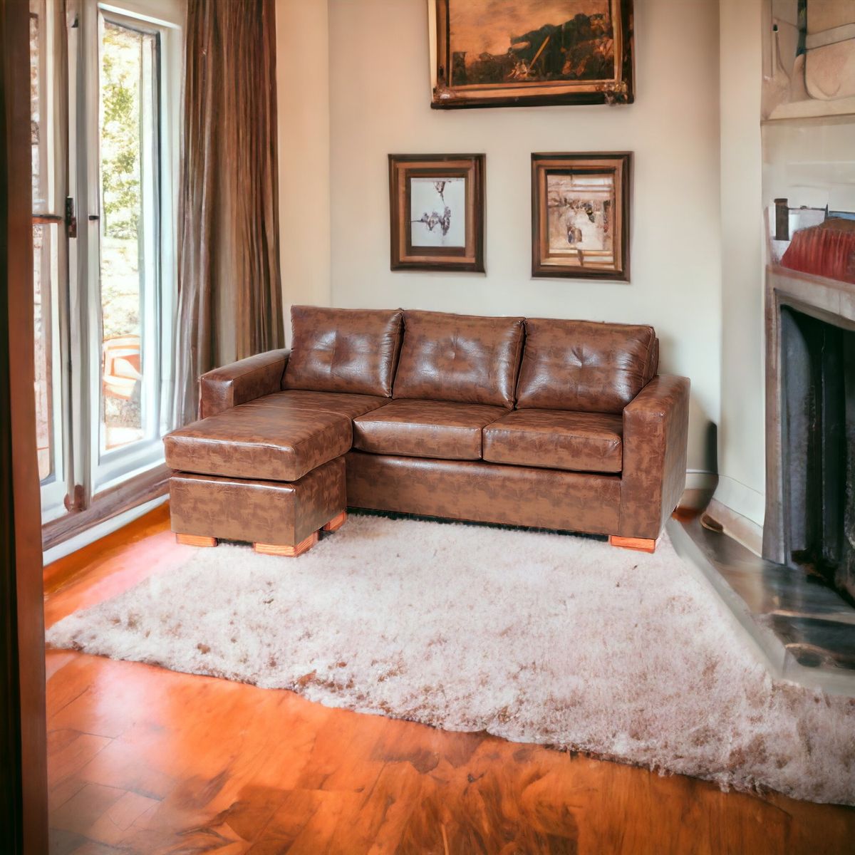 MUEBLES AMERICA - Seccional Multiposiciones Magic Pu Caramelo