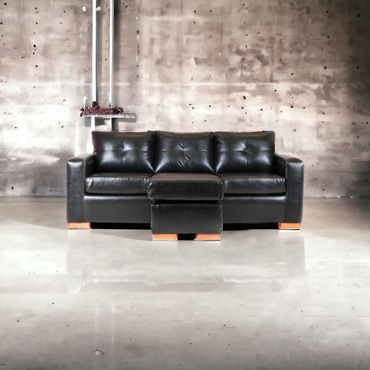 MUEBLES AMERICA - Seccional Multiposiciones Magic Pu Negro
