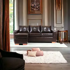 MUEBLES AMERICA - Seccional Multiposiciones Magic Pu Café Moro