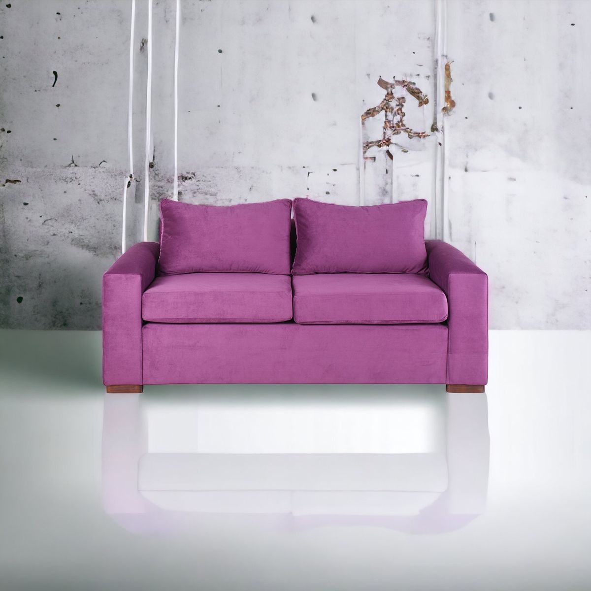 MUEBLES AMERICA - Sofá Neo 3 Cuerpos Tela Felpa Lila