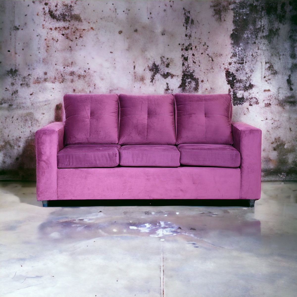 MUEBLES AMERICA - Sofá Emilia 3 Cuerpos Tela Lila