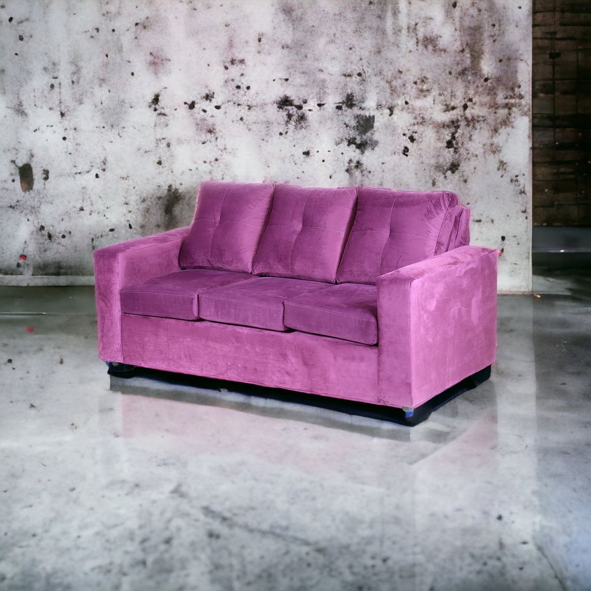 MUEBLES AMERICA - Sofá Emilia 3 Cuerpos Tela Lila