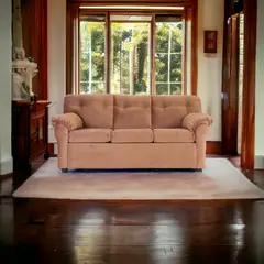 MUEBLES AMERICA - Sofá América 3 Cuerpos Tela Tostado