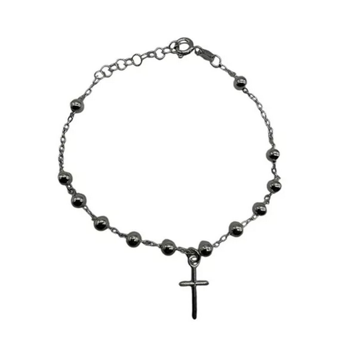 GENERICO - Pulsera Cruz Movible Plata Italiana 925 Mujer