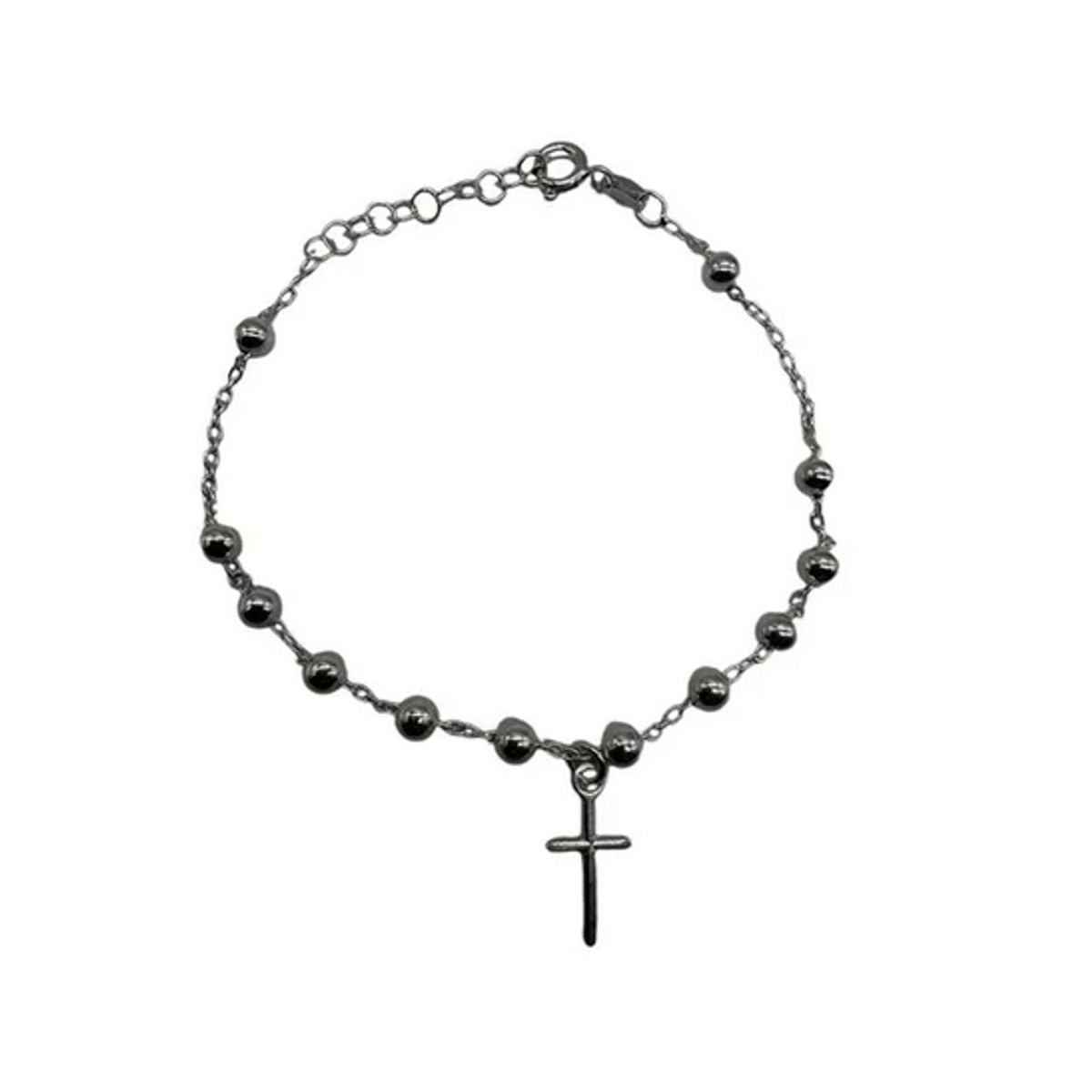 GENERICO - Pulsera Cruz Movible Plata Italiana 925 Mujer