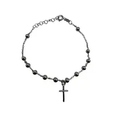 GENERICO - Pulsera Cruz Movible Plata Italiana 925 Mujer