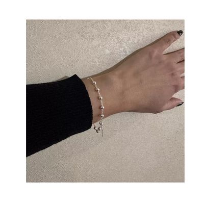 Imagen 2 del producto Pulsera Cruz Movible Plata Italiana 925 Mujer