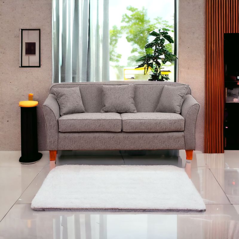 MUEBLES AMERICA - Sofá Lady 3 Cuerpos Lino Gris