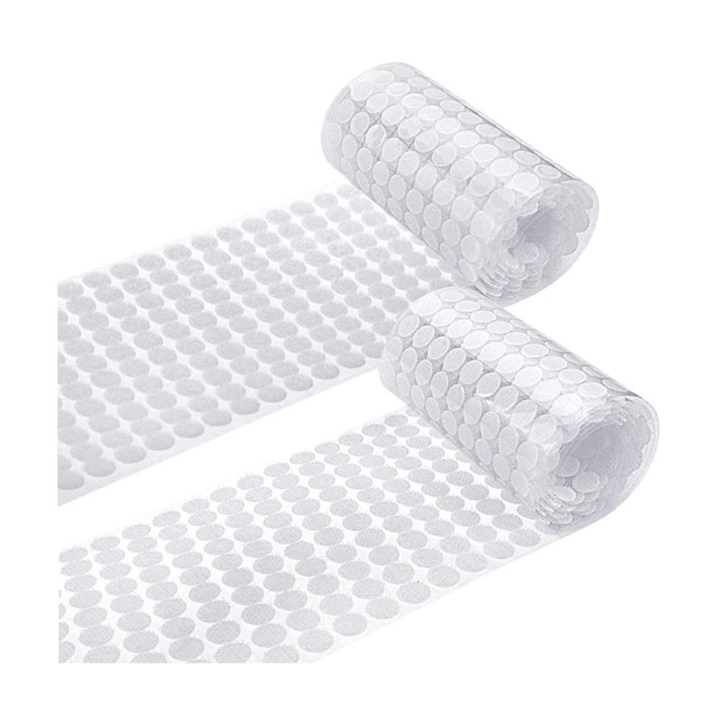 GENERICO - Velcro Autoadhesivos Circular Puntos 504 Pares Redondo Blanco