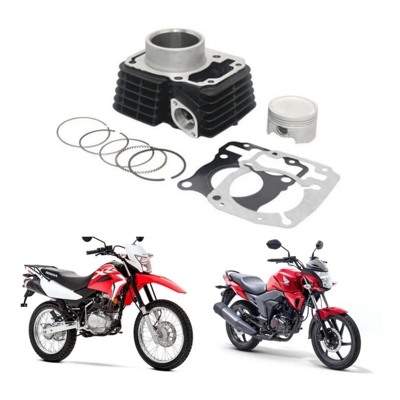 GENERICO - Kit Cilindro Honda Invicta Cbf / Xr 150 (piston + Cilindro)