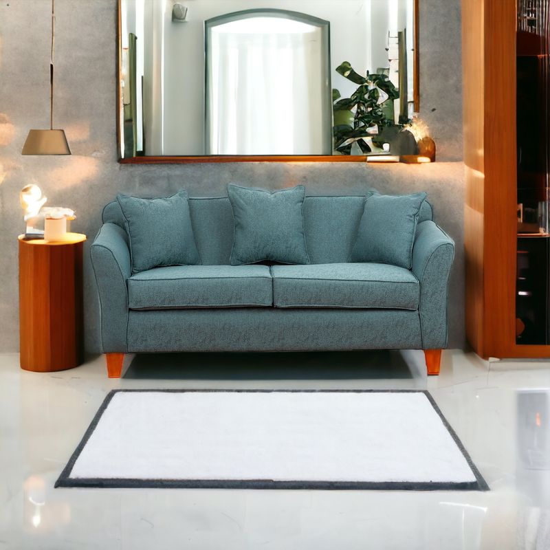 MUEBLES AMERICA - Sofá Lady 3 Cuerpos Lino Azul Petróleo