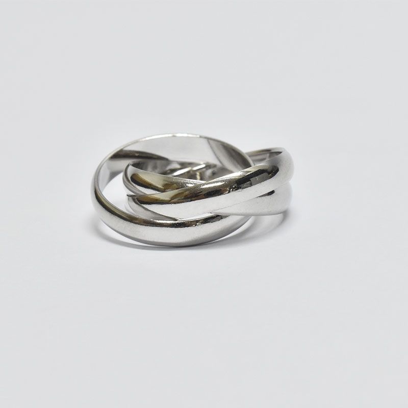 ROSETT - Anillo con tres aros entrelazados Plata ley 925