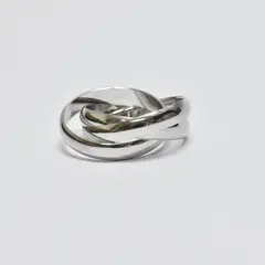 ROSETT - Anillo con tres aros entrelazados Plata ley 925