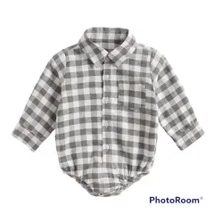 ANGO - Body Camisa Cuadrille Bebé