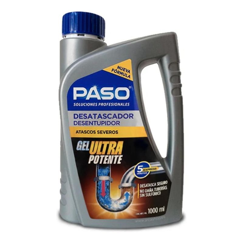 PASO - Destapa Desatasca Cañerias Atascos Severos Gel 1l