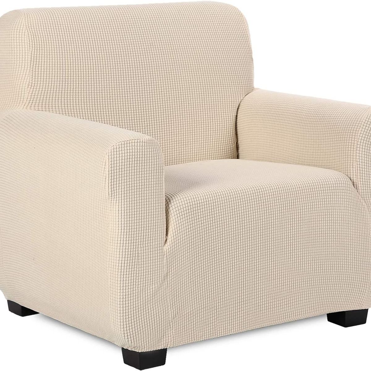 GENERICO - FUNDA CUADRILLE BEIGE PARA SILLON DE 1 CUERPO  90-140 CM