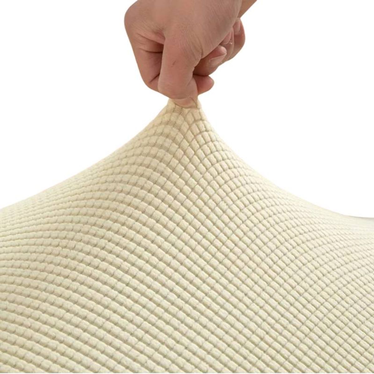 GENERICO - FUNDA CUADRILLE BEIGE PARA SILLON DE 1 CUERPO  90-140 CM
