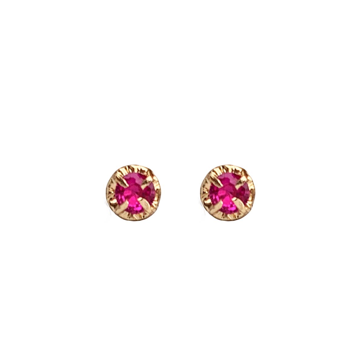 MODAS LILLO - Aro Bebé Abridor chatón 4mm rubí Oro 18k Joyas Modas Lillo