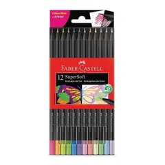 FABER-CASTELL - Ecoláp. SuperSoft x12 6 neones 6pasteles