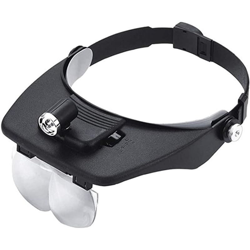 GENERICO - Lentes Visera Lupa Con Luz Led 4 Lentes Ajustables