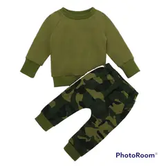 ANGO - Conjunto Bebé Camuflaje Verde Militar