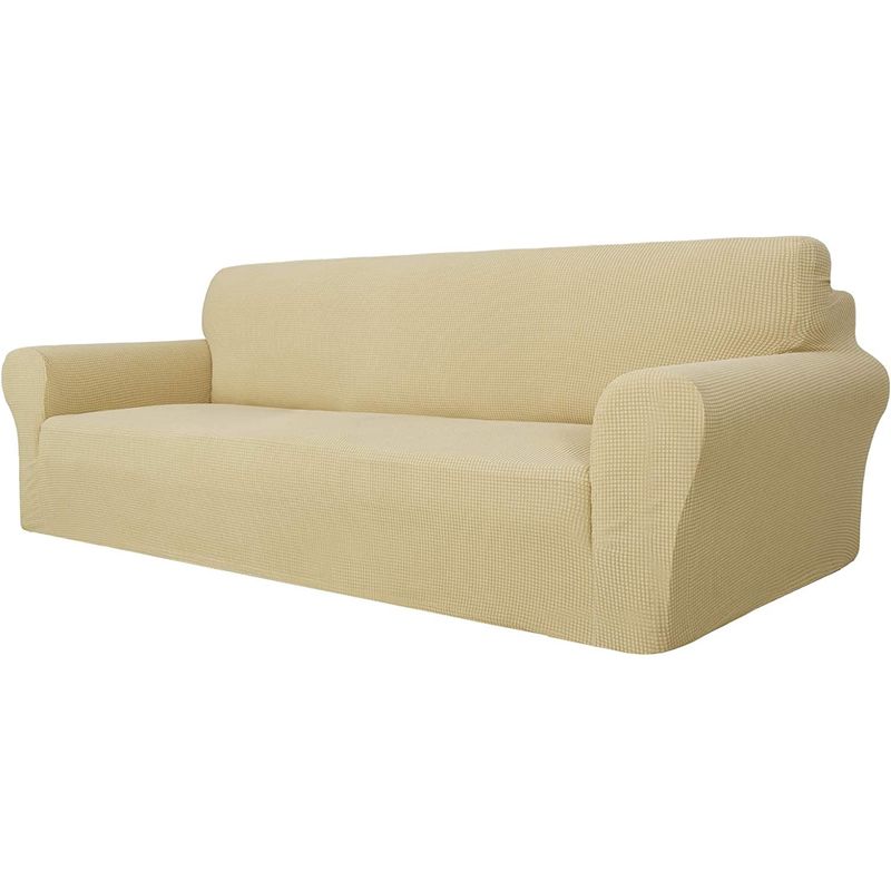 GENERICO - FUNDA CUADRILLE BEIGE PARA SILLON DE 3 CUERPO 180- 230 CM
