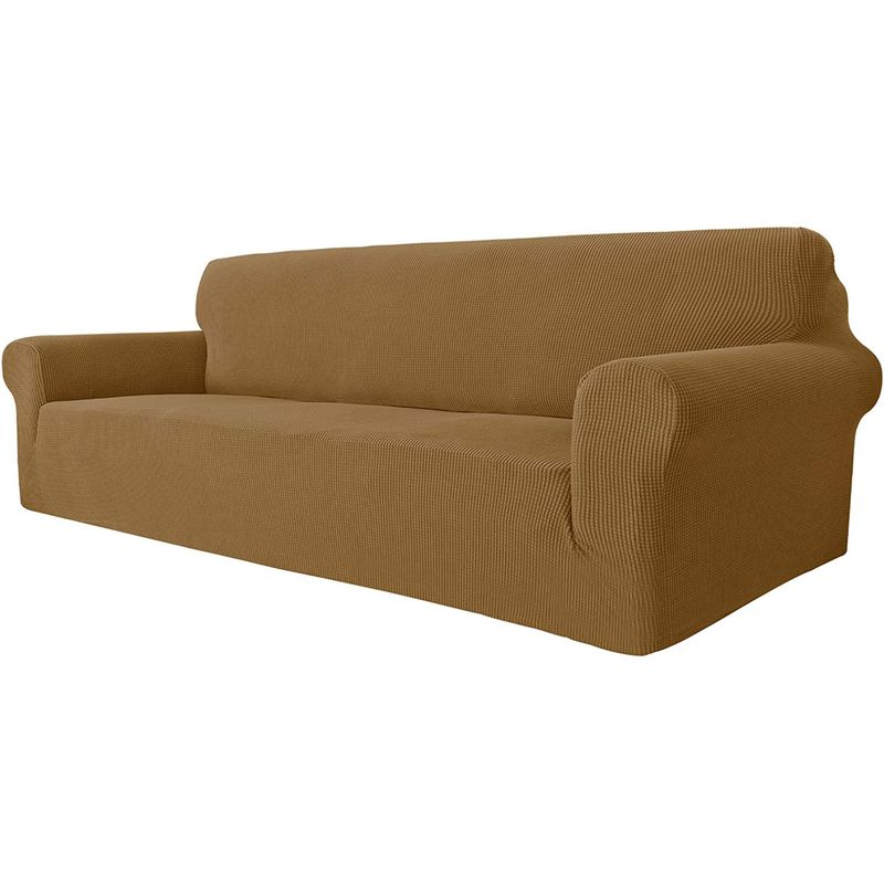 GENERICO - FUNDA CUADRILLE BROWN PARA SILLON DE 4 CUERPO 235- 310 CM