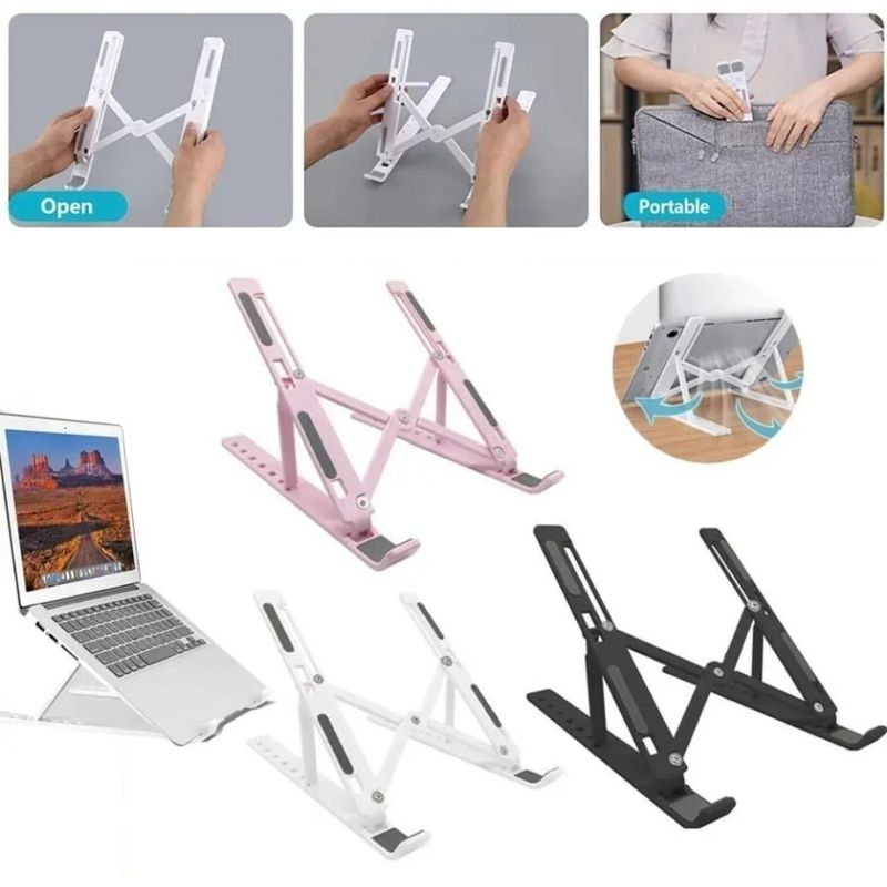 GENERICO - Soporte Elevador Notebook Base Plegable Portátil Blanco