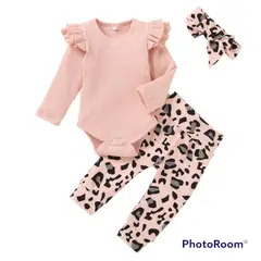ANGO - Conjunto 3 Pcs Animal Print Rosa