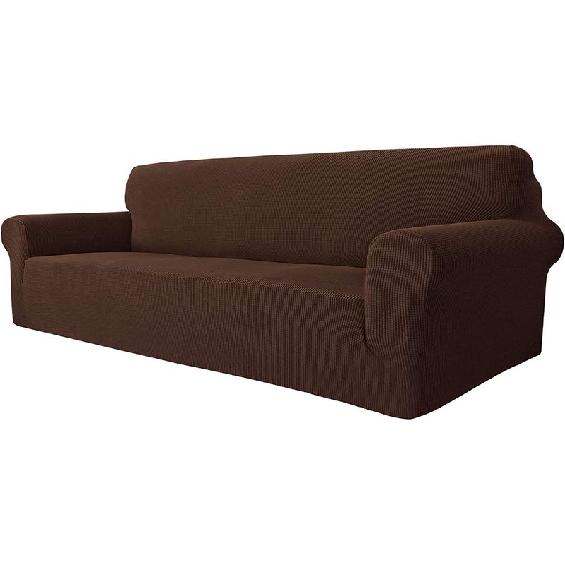GENERICO - FUNDA CUADRILLE CAFE PARA SILLON DE 3 CUERPO 180- 230 CM