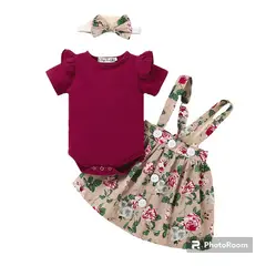 ANGO - Conjunto Bebé Body Burdeo Vestido Burdeo