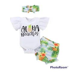 ANGO - Conjunto Verano 3 piezas ALOHA Piñas