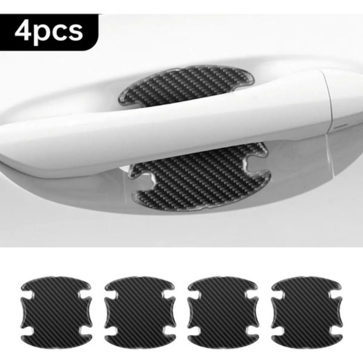 GENERICO - X4 Protector De Puerta Manilla Flexible Adhesivo Auto