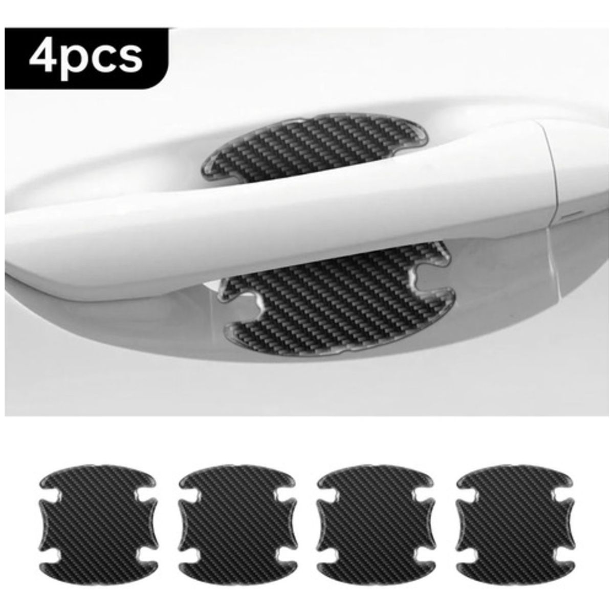 GENERICO - X4 Protector De Puerta Manilla Flexible Adhesivo Auto