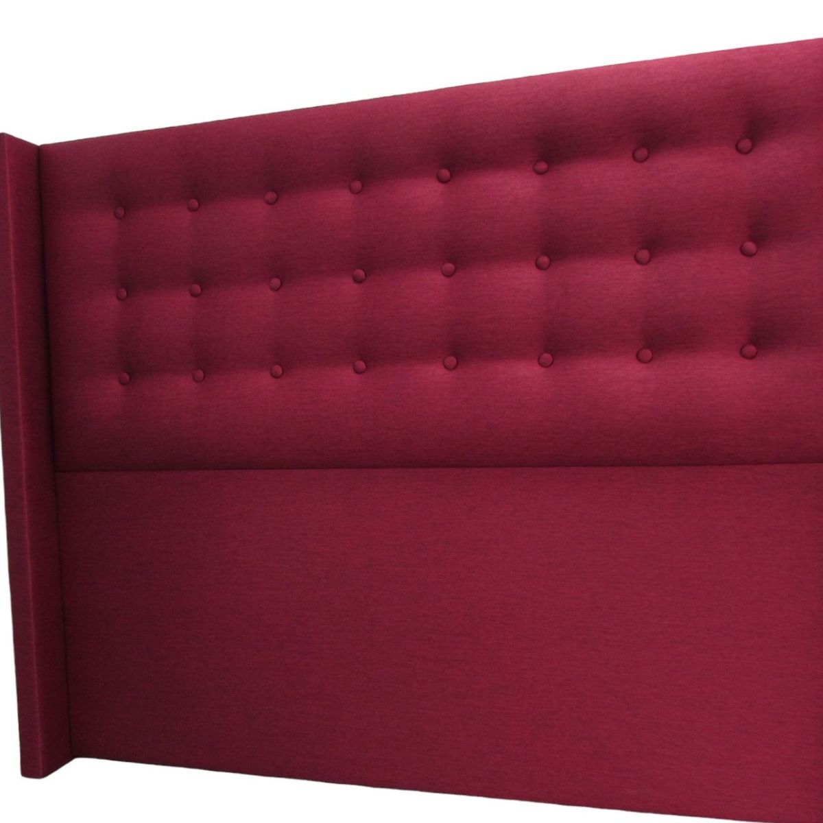 GENERICO - Respaldo para Cama 2 plazas botones francia lino burdeos