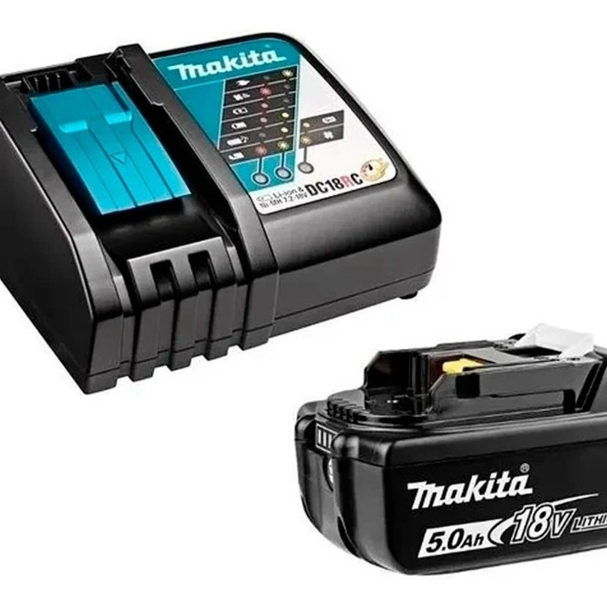 MAKITA - Kit Batería 18v 5.0 Ah + Cargador Rapido Makita 191b51-7