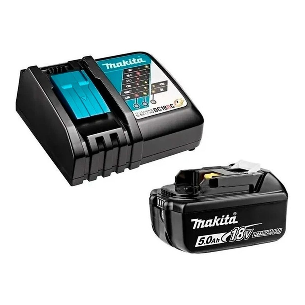 MAKITA - Kit Batería 18v 5.0 Ah + Cargador Rapido Makita 191b51-7