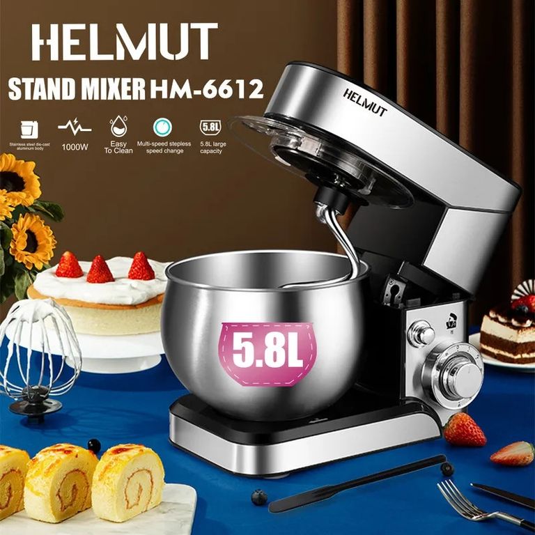 Batidora Stand Mixer 5,8L Helmut 6 Velocidades 3 Batidores Inc.