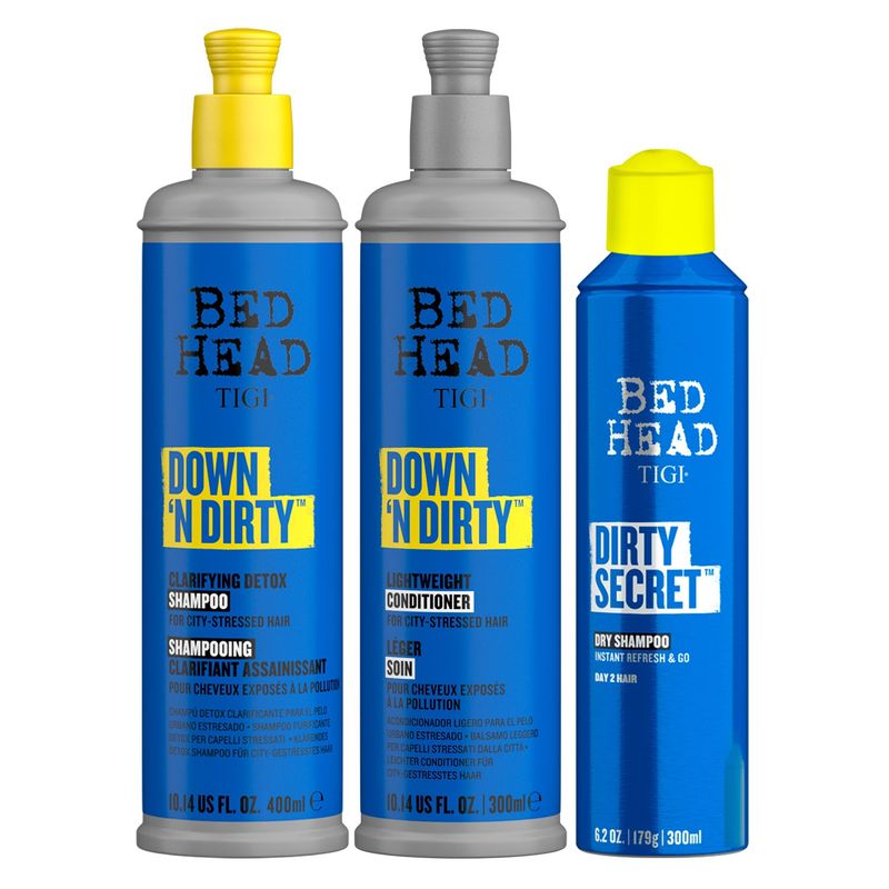 BED HEAD DE TIGI - Set Detox Down N Dirty Shampoo y Acondicionador